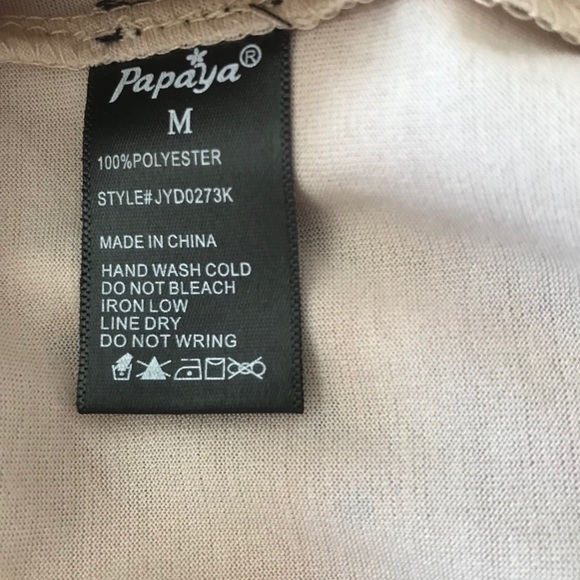 Papaya strapless high low dress Aztec design - Picture 5 of 8